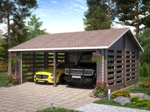 Carport for Two Cars “8 Wheels”