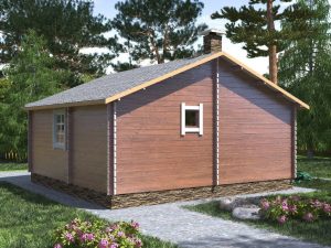 A Royal-Style Timber Sauna